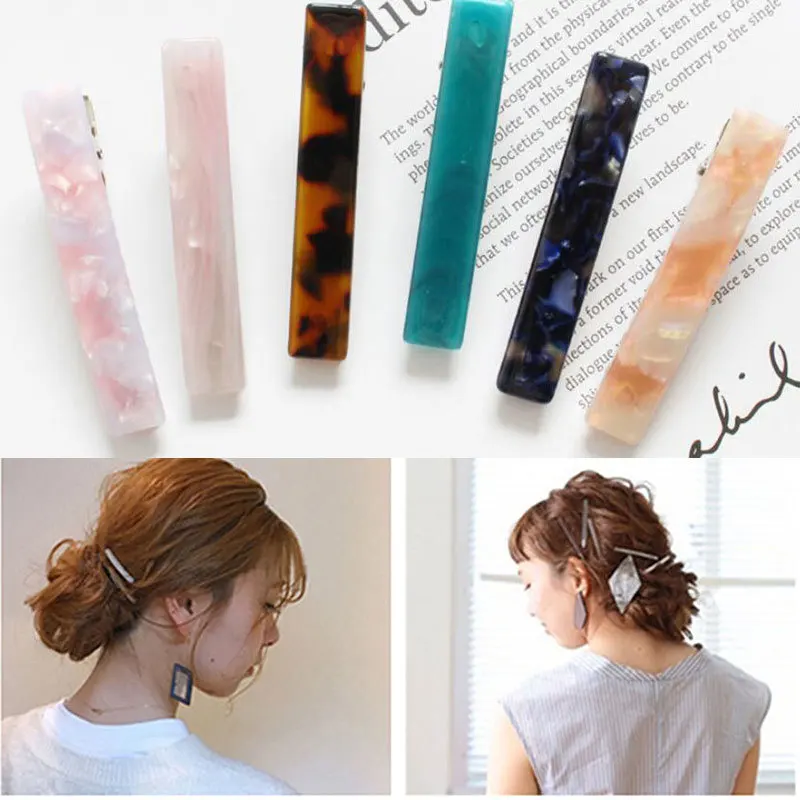 

New Acrylic Acetate Hair Clip Women Hair Accessories Leopard Hair Clip Hair Pins Sweet Daily Headwear Barrette for Women Girls