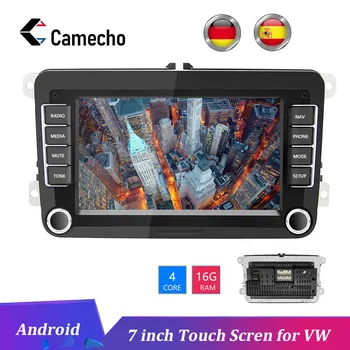 

Camecho Car Android 8.1 2 Din radio GPS multimedia Autoradio for Volkswagen Skoda golf 5 passat B6 polo Golf 4 5 Touran Seat FM