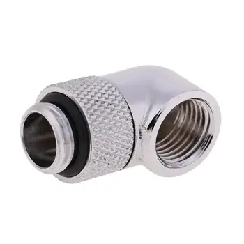 

G1/4 Thread Rotary Fitting Water Cooling Connector 90 Degree Fitting Adapter For Pc Water Cooling System Silver