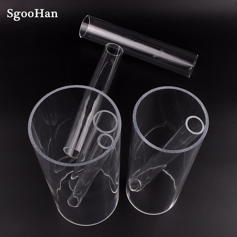 Outer Dia 16~75mm Transparent Acrylic Tube Aquarium Fish Tank Plexiglass Water Supply Pipe Garden Watering Fittings 32cm Long