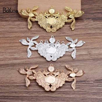 

BoYuTe (5 Pieces/Lot) 41*101MM Zinc Alloy Flower Antique Hair Accessories Materials Diy Handmade Jewelry Making Accessories