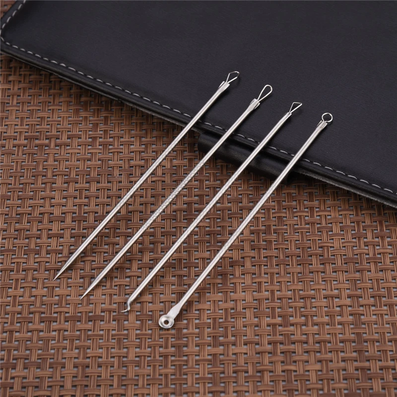 4 шт. иглы для удаления черных точек экстрактор из нержавеющей стали средство