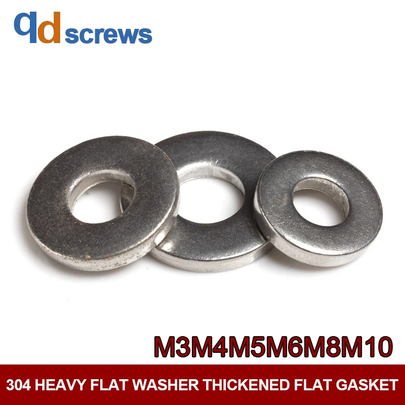 

304 M3M4M5M6M8M10 Stainless Steel Heavy Flat Washer Thickened Flat Washer gasket DIN7349