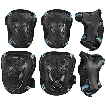 6 Pcs Volwassenen Knie Elleboog Brace Set Reflecterende Verstelbare Botsingen Schaatsen Rollerblade Kniebrace Elleboog Brace 6 Pcs Volwassenen Knie Elleboog Brace Set Reflecterende Verstelbare Botsingen Schaatsen Rollerblade Kniebrace Elleboog Brace