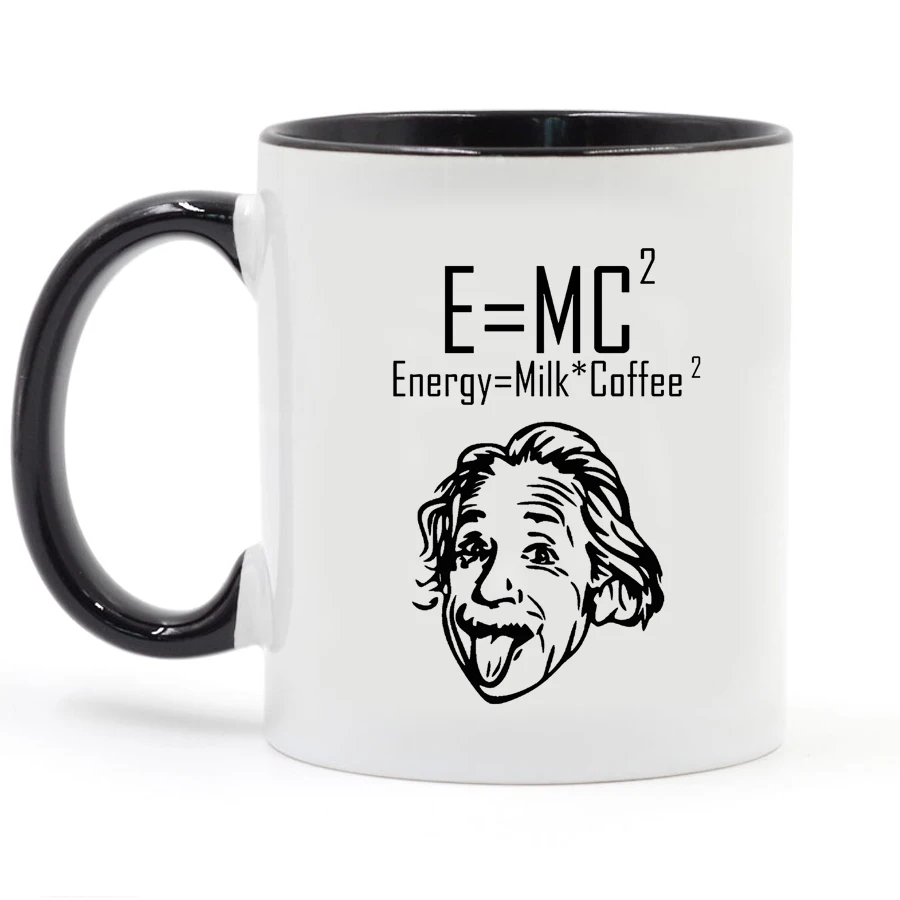 E = MC2 энергетический молочный кофе 11 унций Керамическая кружка физика Математика