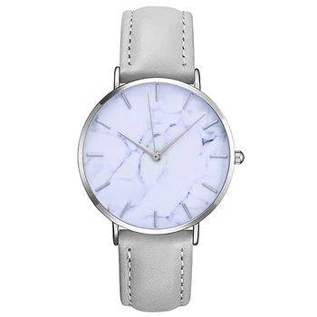 

Watch Simple Wrist Watch Quartz Marble Casual Round Dial Clock Leather
