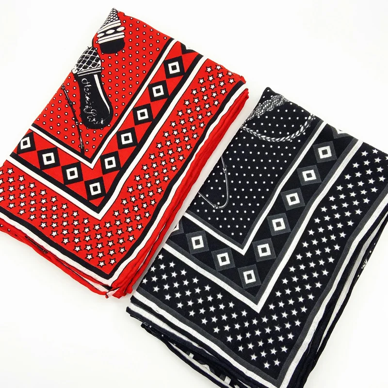 New Silk Scarf Cashmere Scarves 130cm Woman Neckerchief High Quality Kerchief Femininity Hand Towel Fashion Valentines Gift