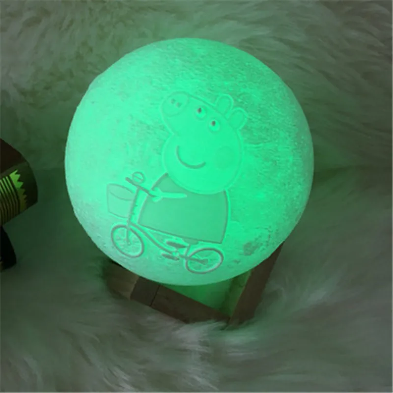 

Peppa Pig Piggy 3D LED Light Moon 3D Printing Light Bedside Decorative Night Light 35w-5w Birthday Present