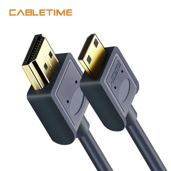 

Cabletime Mini HDMI Cable 2.0 A to C 4K60Hz 1080P Ultra speed HDMI for HDTV sumsung Sony Projector laptop, PS4, XBox 1-3M N123