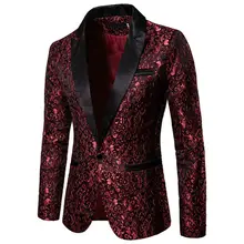 2019 masculino elegante de luxo casual vintage paisley blazer urbane casaco inteligente terno jaqueta formal festa à noite vestido