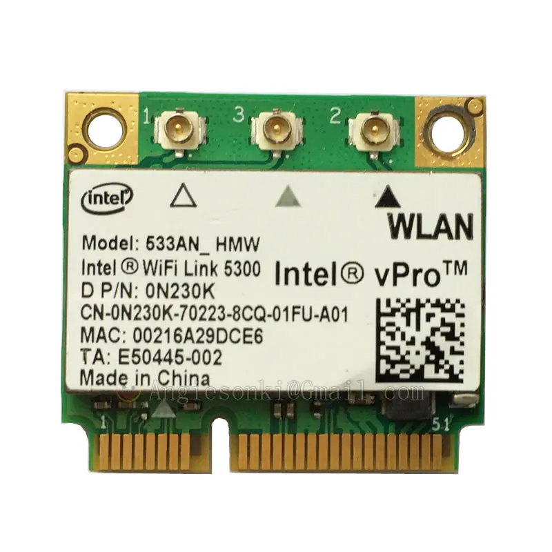 

WiFi Link 5300 Mini PCIe 450M 802.11a/b/g/n беспроводная карта 0KW374 533ANHMW MIMO для Dell Intel Ultimate-N 1310 1710 E5400
