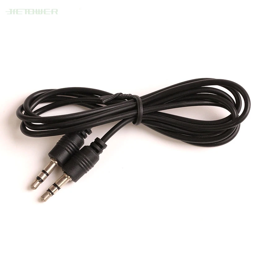Wholesale 3 5 Mm Pin To 3 5 Mm Pin Stero Audio Cable Headphone Jack Black for Iphone Xiaomi Samsung Mobile Phone 1000pcs lot