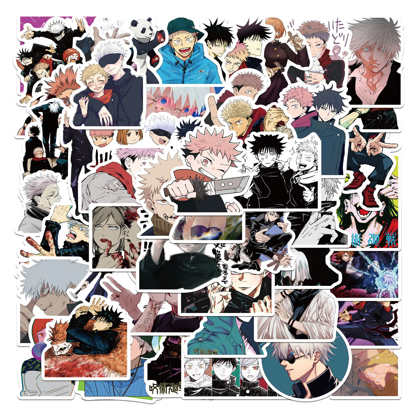 

50PCS Anime Jujutsu Kaisen Sticker Sorcery Fight Stickers Waterproof Decals Skateboard Sticker For Laptop Suitcase