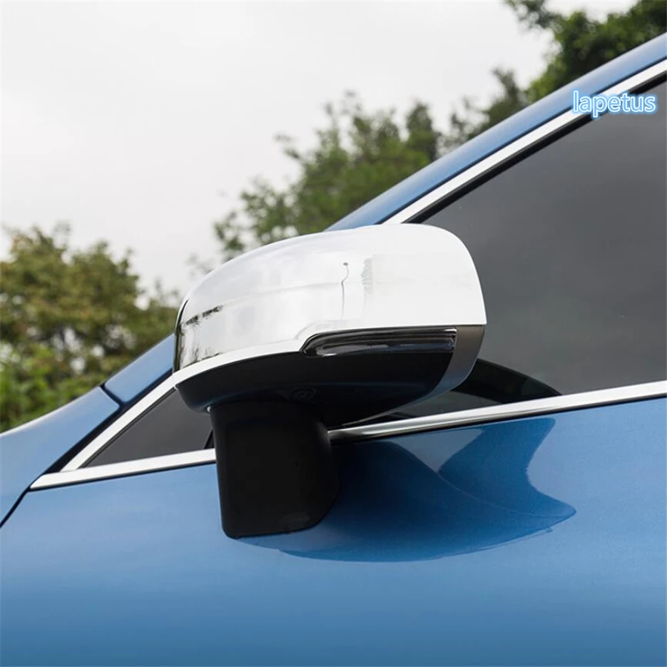

Lapetus Door Rearview Mirror Decorative Frame Cover Trim 2 Pcs Fit For Volvo XC60 2018 2019 2020 ABS Chrome / Carbon Fiber Look