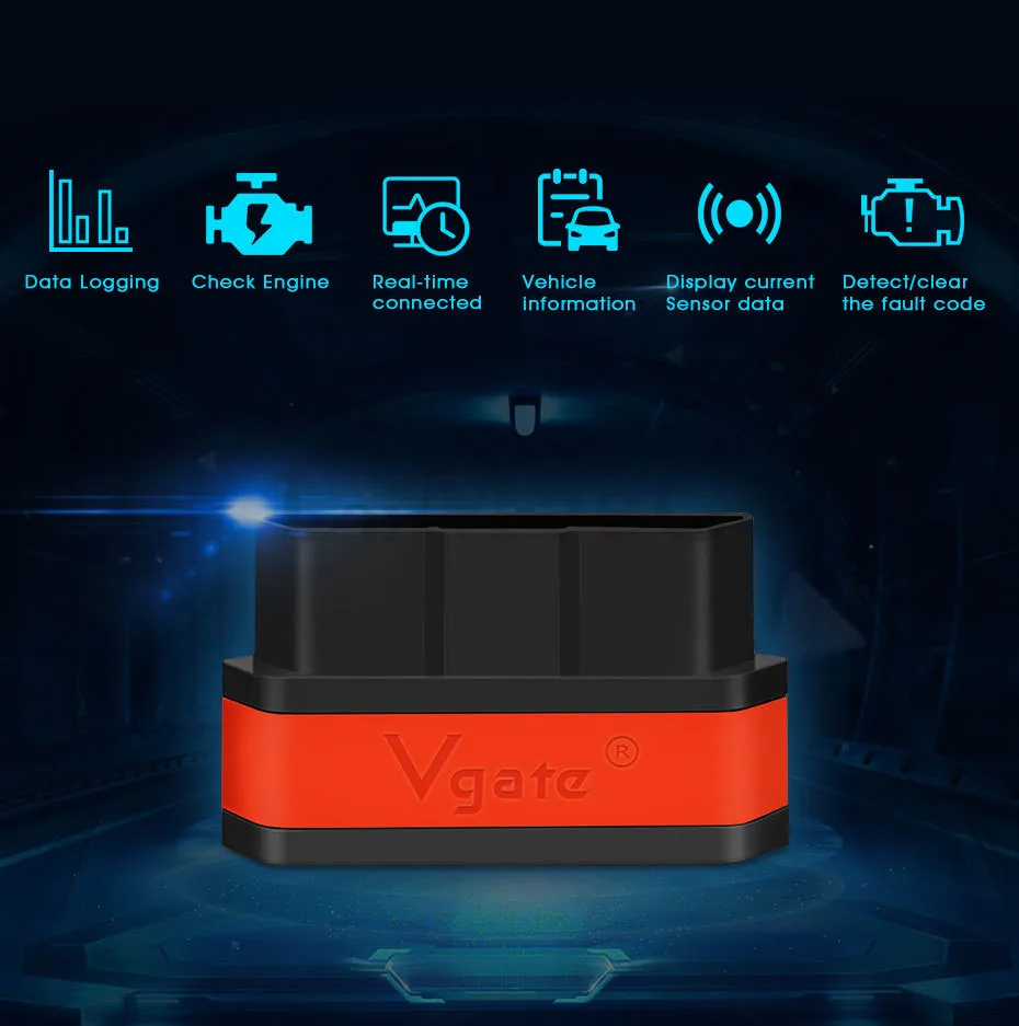 Newest Vgate iCar2 OBD Bluetooth 3.0 ELM327 Scanner Car Scanning Diagnostic Tool For BMW OBD Code Reader Car Accessories  (8)