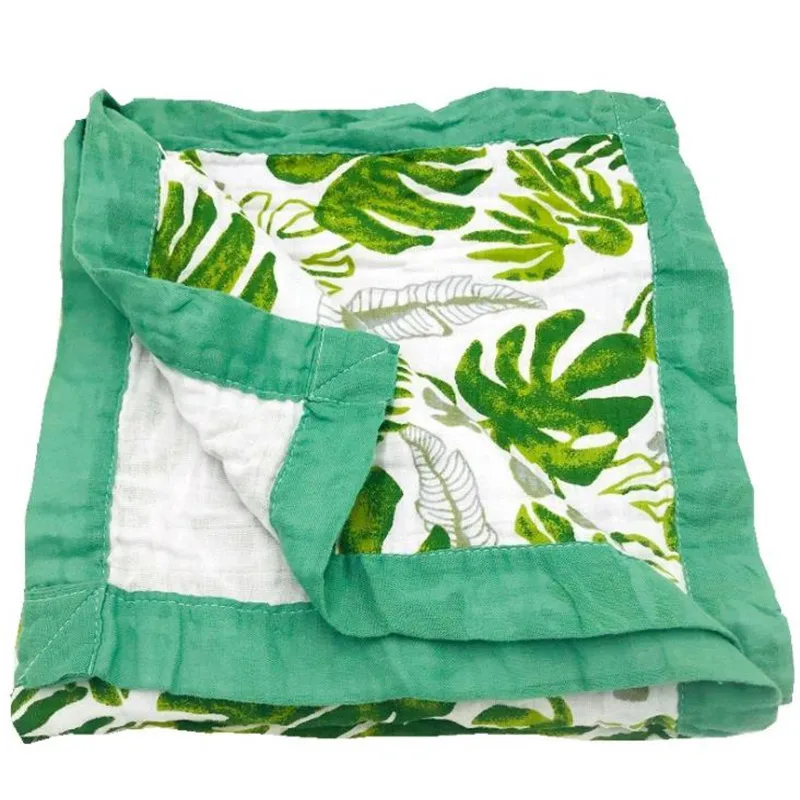 Хлопковое детское одеяло квадратное 120*120 см из муслина для новорожденных мягкое одеяло для пеленания
