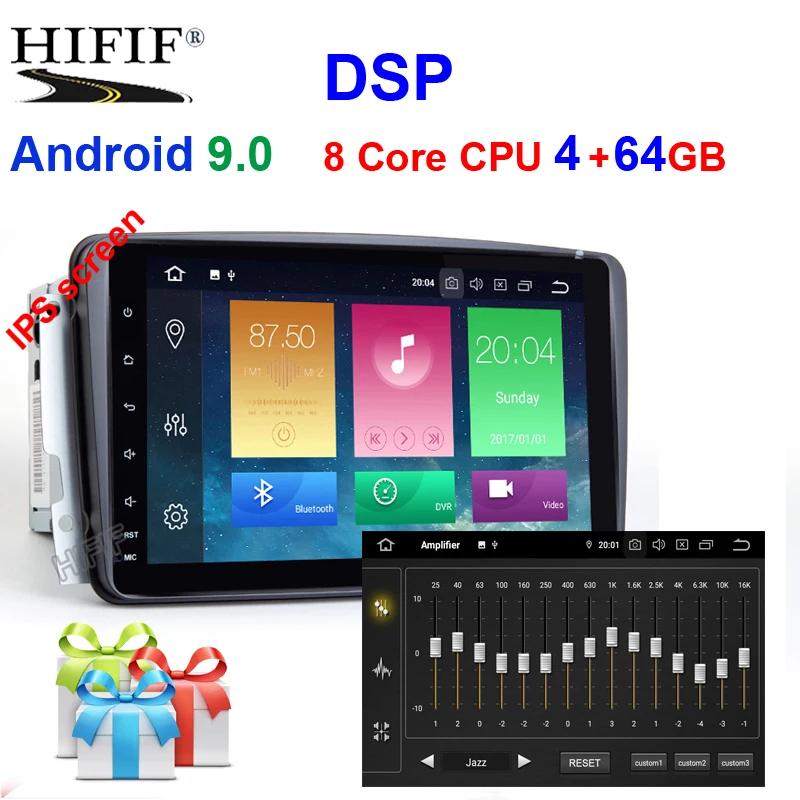 Discount 8" IPS DSP Android 9.0 4G RAM CAR DVD player For Benz W209 W203 W168 W463 W163 M ML Viano W639 Vito Vaneo E-W210 GPS multimedia 0