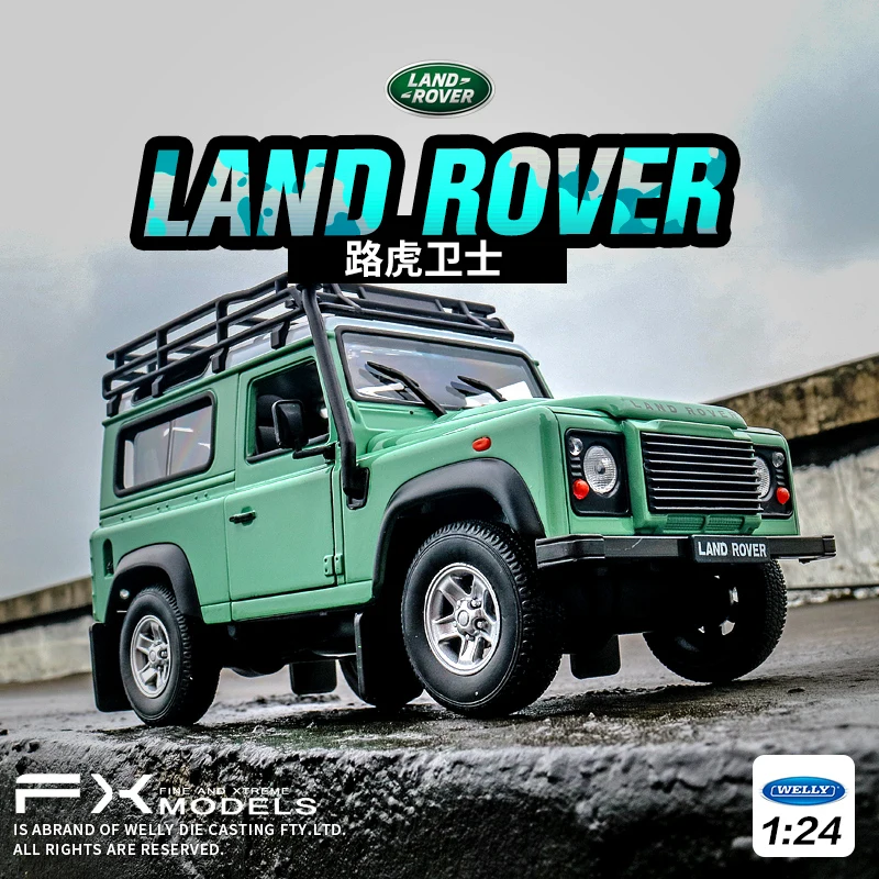 Welly 1:24 Land Rover Defender alloy car model Diecasts & Toy Vehicles Collect gifts Non-remote control type transport toy