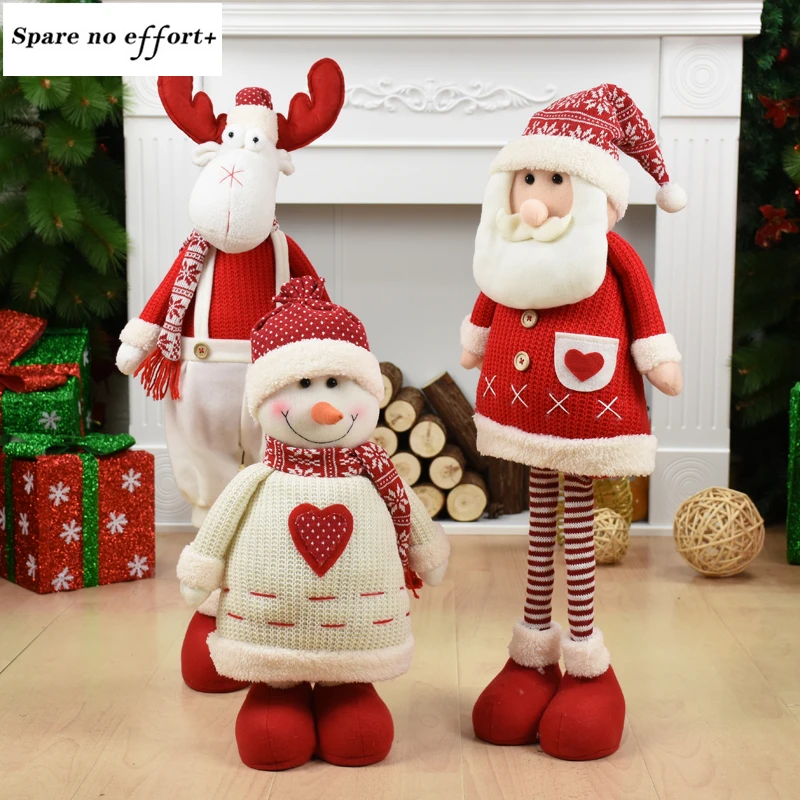 Details about   Christmas Dolls Decor Snowman Santa Claus Xmas Hanging Table Standing Ornament 