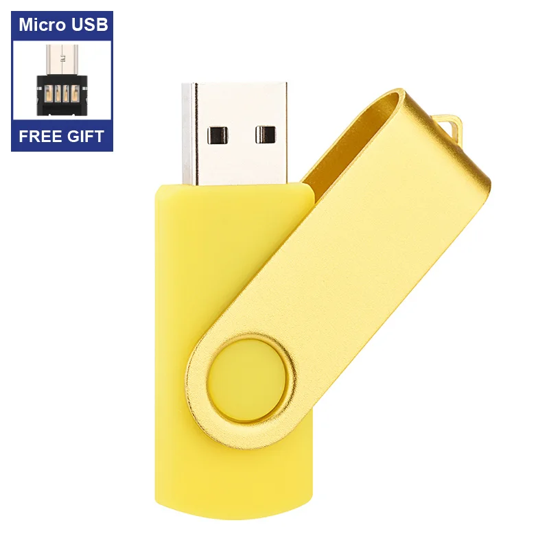 

Free Micro USB adapter Metal Flash Drive 16GB 32GB 64GB 128GB 256gb 512gb Pendrive USB memory Sticks Flash Pen Disk High Speed