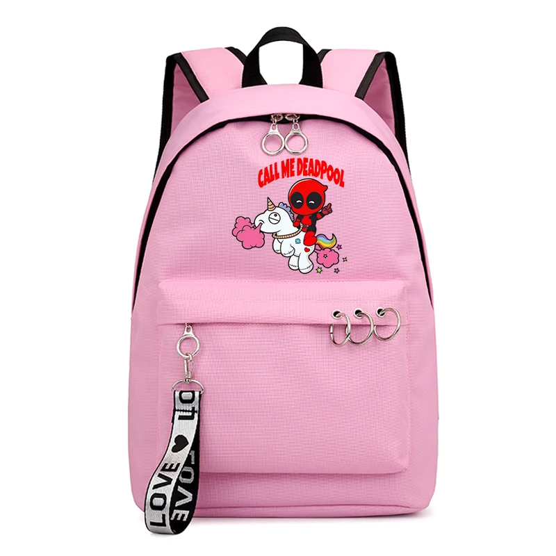SAC A DOC принт с дэдпулом женские сумки Mochila Escolar Feminina школьный рюкзак Plecak Szkolny рюкзаки для девочек Дамский рюкзак