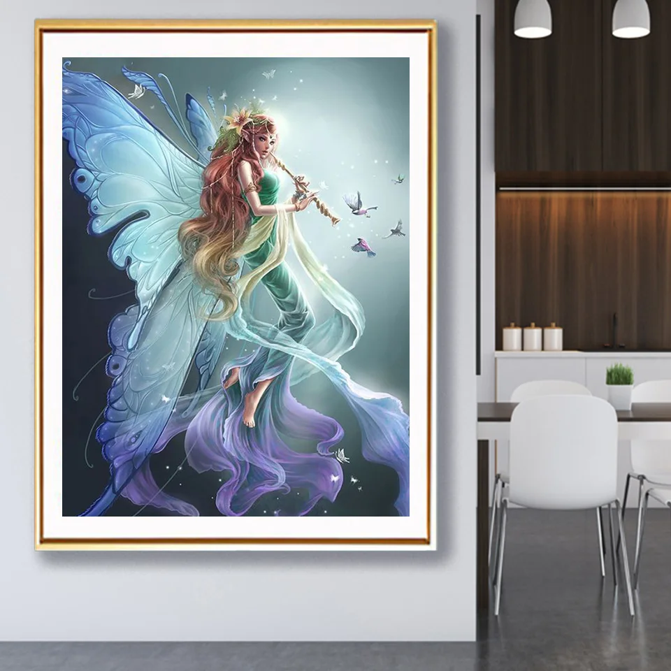 Full Square/Round Drill 5D DIY Diamond Painting &quotbutterfly fairy&quotCross Stitch Kits Embroidery Mosaic Picture Decor Gift | Дом и сад