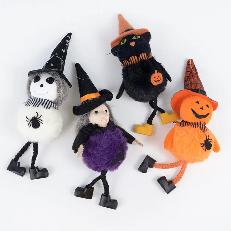 Halloween Doll Ornament Bedroom Bar Decora Pumpkin Ghost Witch Black Cat Pendant Scary Halloween Kids Toy Party Decor For Home