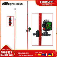 Clubiona Staffa Telescopica Massima 4M Supporto Del Basamento Del Supporto per il Livello del Laser con supporto Magnetico