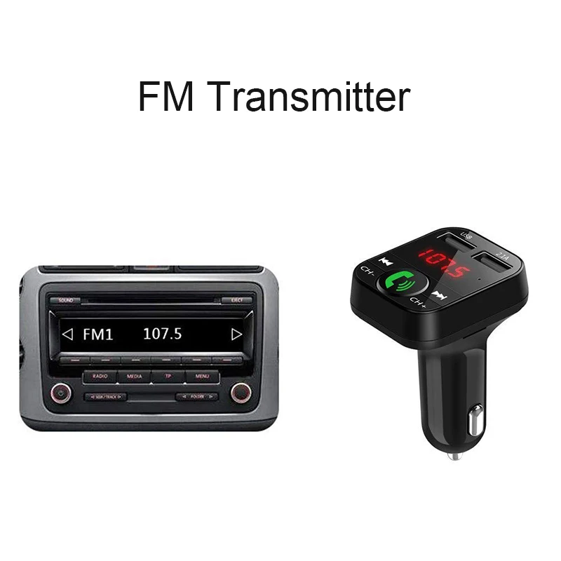 Автомобильный комплект громкой связи беспроводной Bluetooth fm-передатчик жк mp3-плеер USB зарядное устройство 2.1A Hands Free
