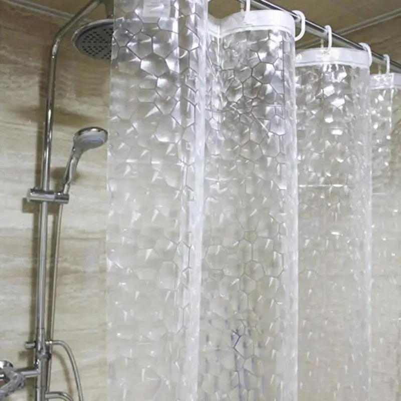 1,8/2 метр душ Шторы s 3D волна Ева прозрачный Ванная комната стойкая к действию плесени, водонепроницаемая шторка для душевой, ванной Шторы