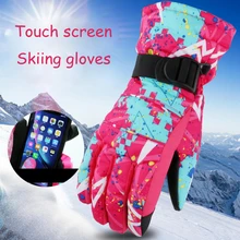 Мужские и женские зимние спортивные водонепроницаемые перчатки с сенсорным экраном, перчатки для катания на лыжах, скейтборд, сноуборд, лыжные Нескользящие перчатки, варежки
