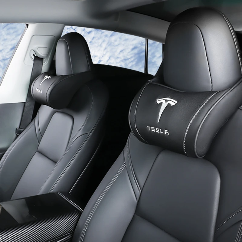 Автомобильный подголовник Кожаная подушка для головы сиденья уход за сиденьем