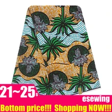 Африканская настоящая голландская восковая Ткань 6 ярдов Хлопок Анкара Нигерия Гана Голландский Настоящий Воск для лоскутного шитья африканские платья TX03