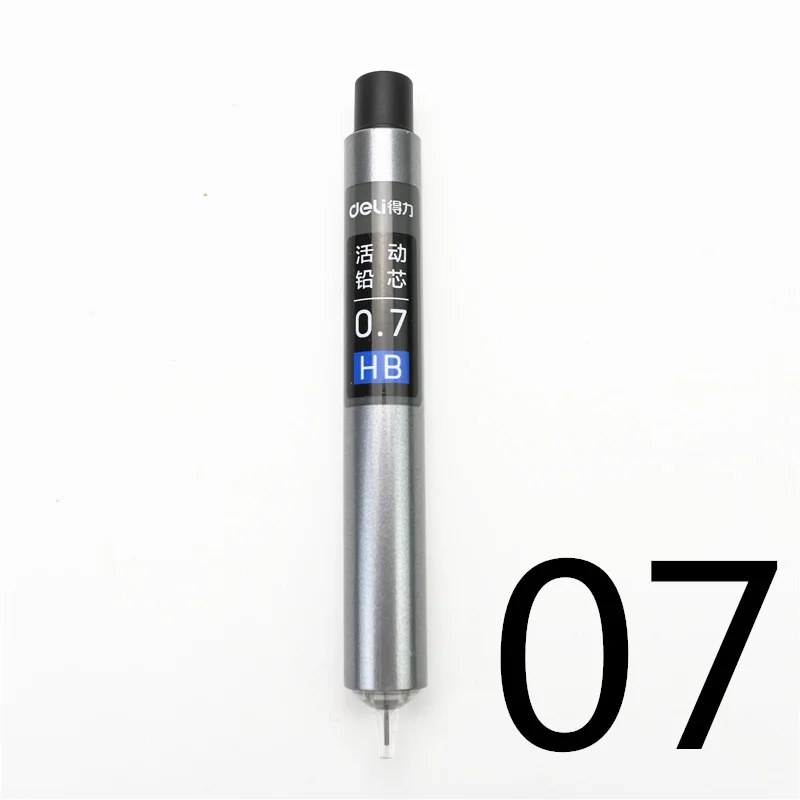 Пресс тип 0,5 0,7 автоматическое HB карандаш свинцовый пресс для заполнения грязных рук ffice школьный канцелярский механический карандаш заправки - Цвет: 1box 07 leads