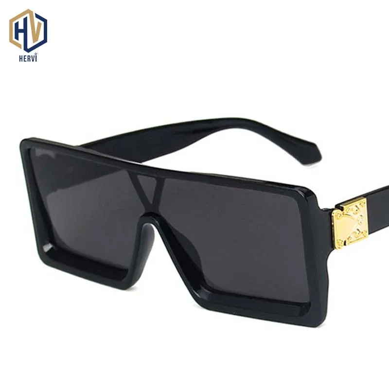 

New Square Oversized Sunglasses Men Women Brand Design Wrap Big Frame Sun Glasses Leopard Gradient Eyeglasses UV400