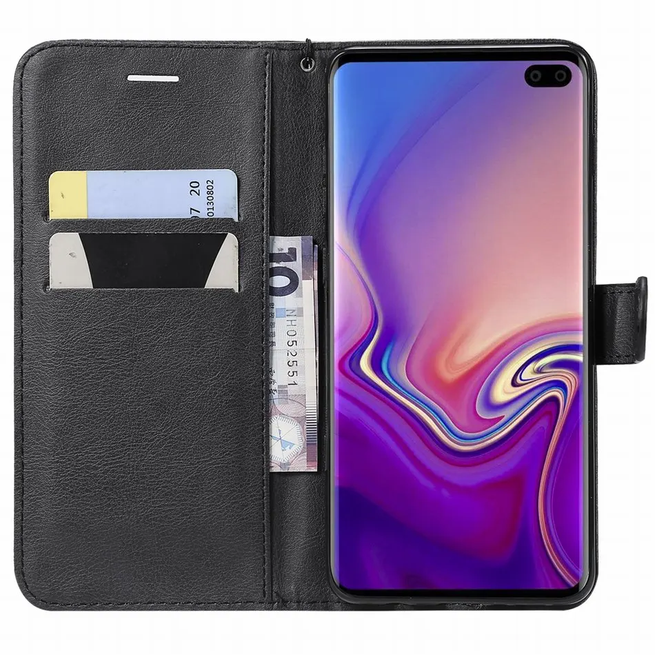 Флип Чехол без рисунка для крышка samsung Примечание 10 плюс A80 A90 A10E A10 A20E A2 Core A20 A30 A40 A50 A60 A70 A8S M30 M40 P06F