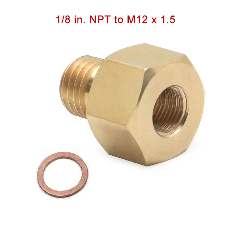 1/8 дюйма NPT Female M12 x 1,5 мужской метрический адаптер, электрические температурные датчики, латунная медная труба, фитинги|Гайки и болты| | АлиЭкспресс