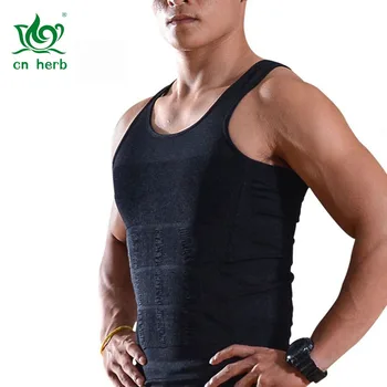 

Cn Herb Men Elastic Slimming Body Shaper Vest Shirt Lose Weight Underwears Free Shipping
