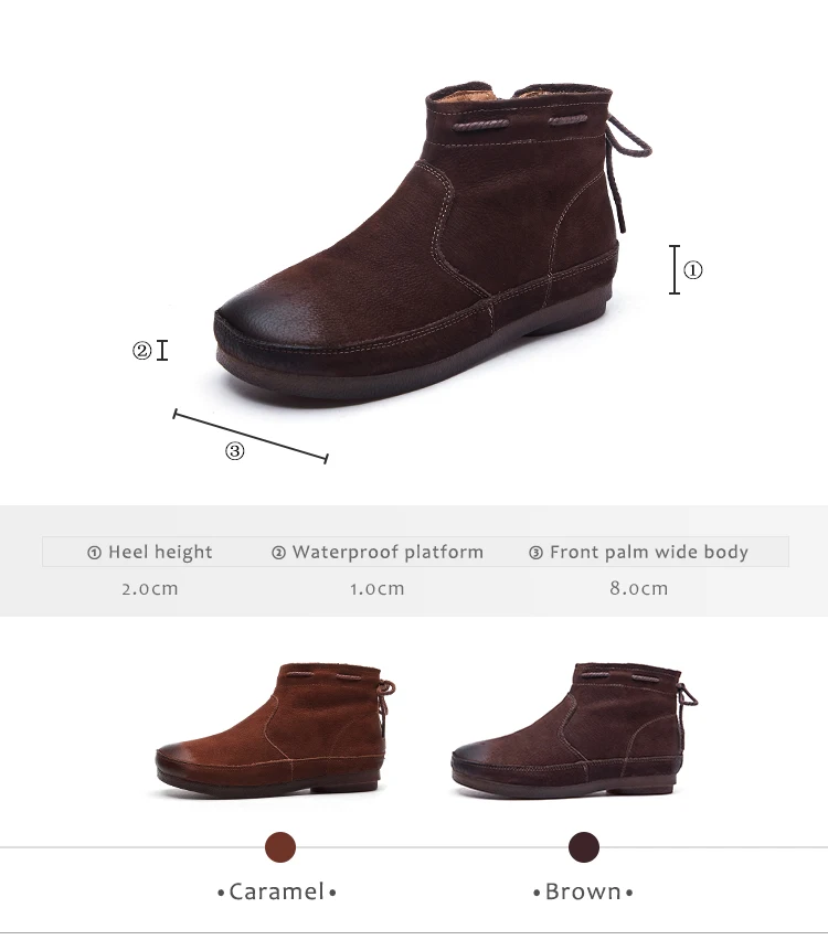 Tastabo; коллекция года; сезон осень-зима; женские ботильоны; повседневная кожаная обувь ручной работы в винтажном стиле; S8935-1, коричневые, карамельные женские ботинки