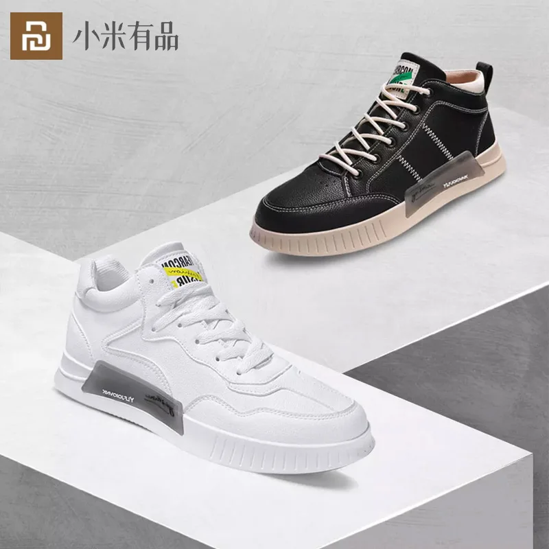 

New Youpin Yierkang Casual High-Top Sneakers For Man Microfiber Material Rubber Outsole Non-Slip Shoes High Elasticity Fashion