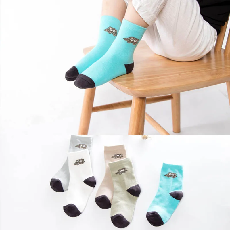 5 Pair=10PCS/lot Baby Socks Neonatal Cotton Polka Dots Plain Stripes Kids Girls Boys Children Socks for 0-6 Year - Цвет: Car
