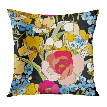 

Flower Plant Soft Velvet Cushion Cover Summer Tropical Floral Pillow Cover Home Decor Geometric Car Sofa Decorative Pillow Case
