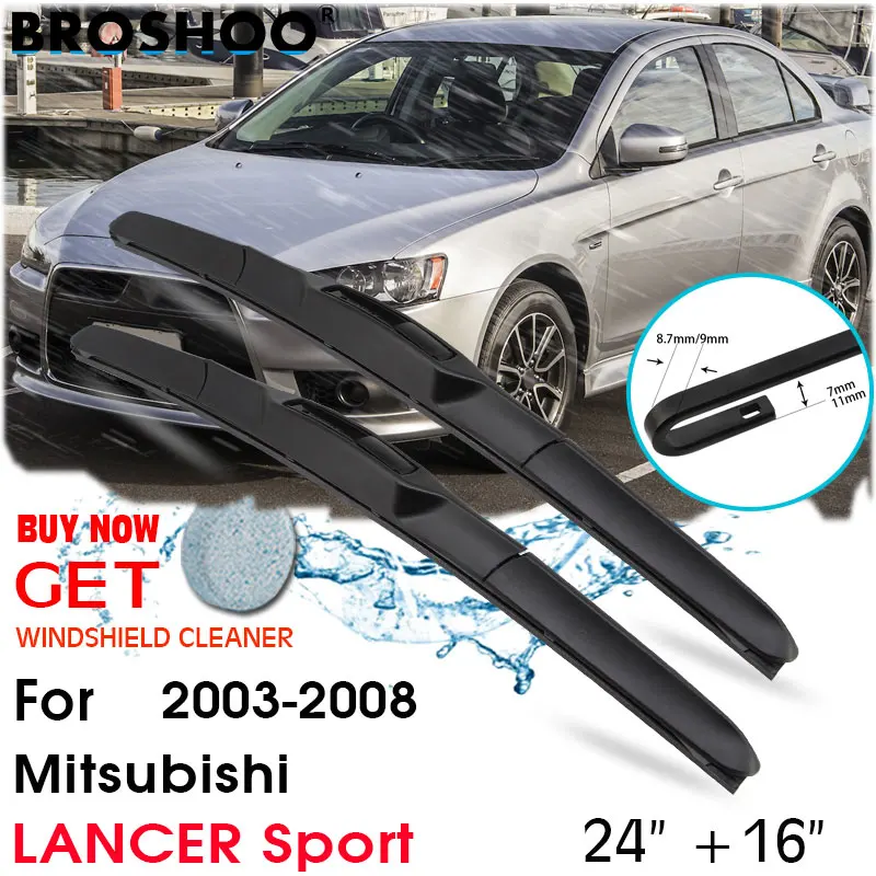 

Car Wiper Blade Front Window Windscreen Windshield Wiper Fit Blades Accessories For Mitsubishi LANCER Sport 24"+16"2008-2017