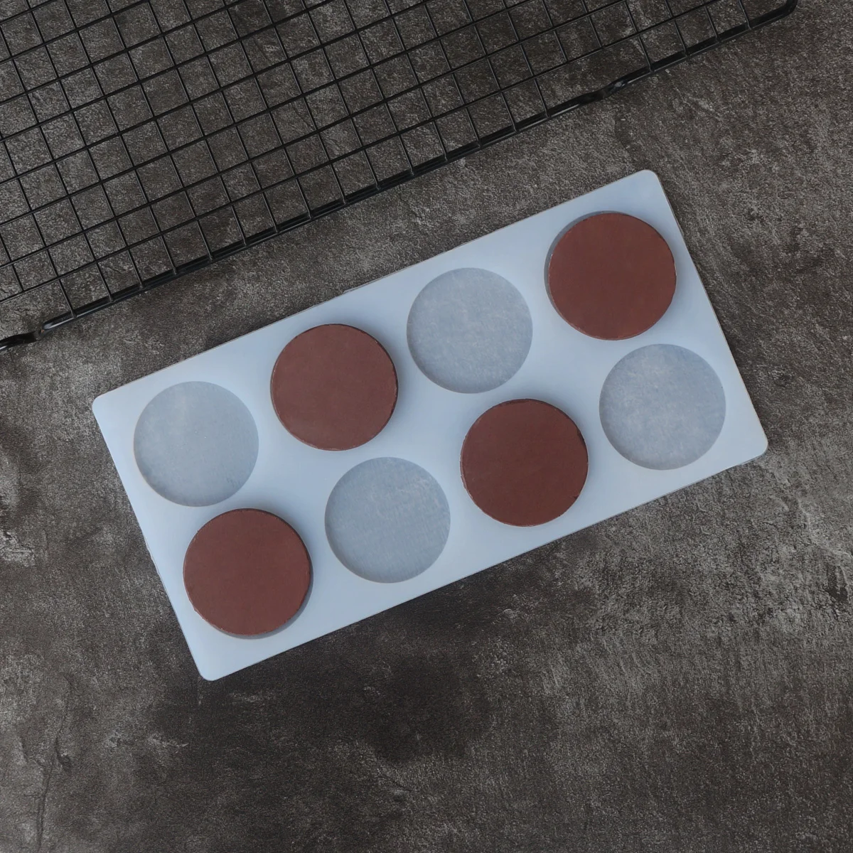 

Round Circle Shape Chocolate Stencil Mold Cake Decorating Chocolate Transfer Sheet Mould Baking Chablon
