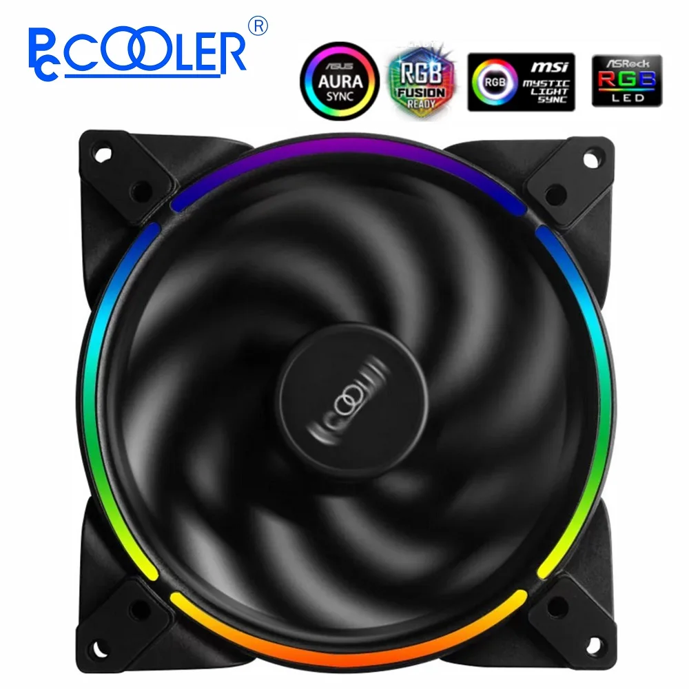 Кулер для ПК с RGB светодиодный 14 см 3 контакта и 4 140 мм|Кулеры/вентиляторы/системы