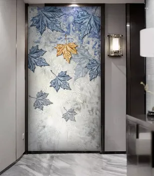 

CJSIR Custom Photo Wallpaper Mural Modern Minimalistic Plant Leaves Maple Leaf Entrance Wall Papers Home Decoration Decor