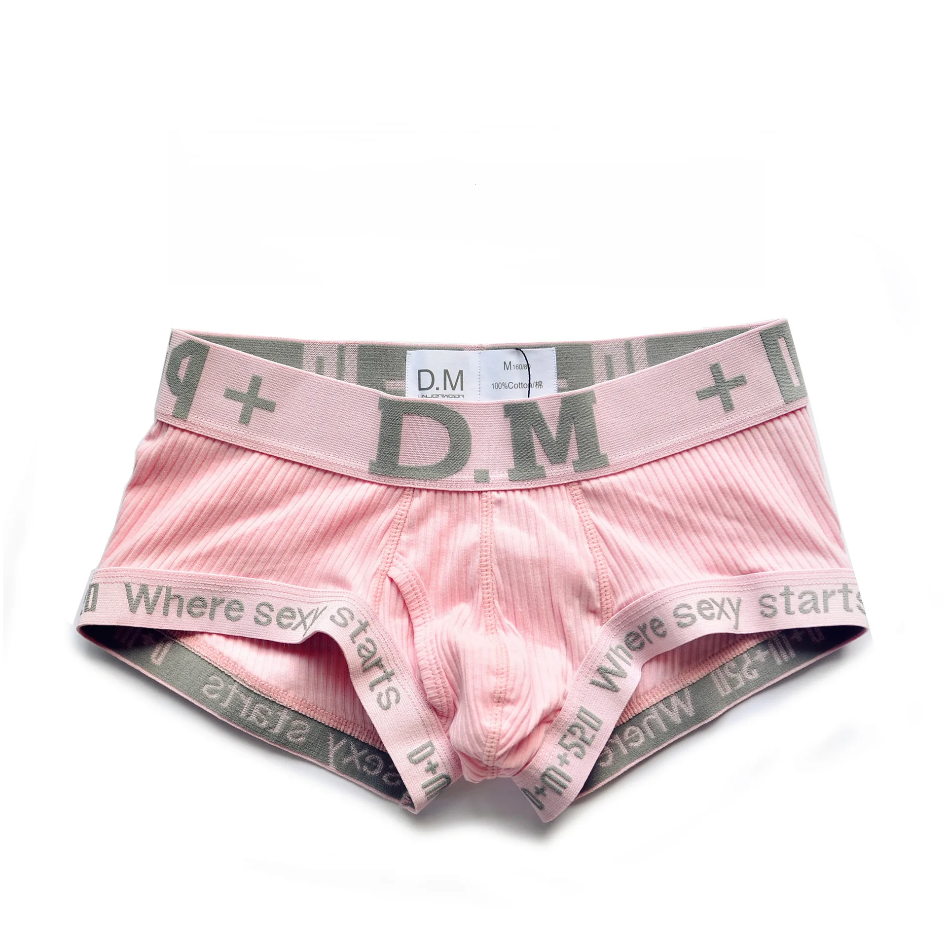 E likable2020 fashion new personality letters men's underwear low waist sexy comfortable cotton breathable boxer shorts