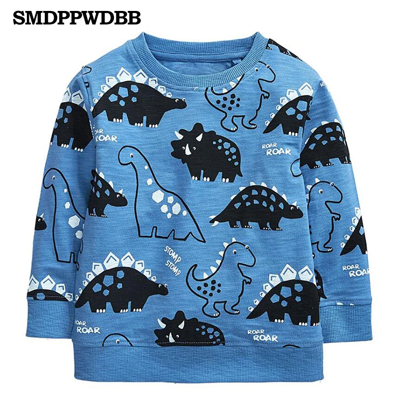 Children Dinosaur Print Clothes Sweatshirts Boys Hoodies Costume Long Sleeve Hoodie Kids O-Neck Autumn Winter Clothing