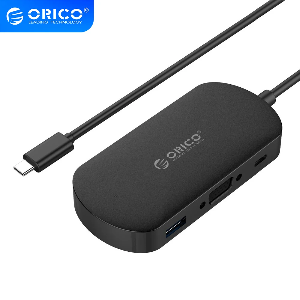 Адаптер ORICO type C на USB3.0/type C/VGA сверхскоростной концентратор для нового MacBook|USB-хабы|