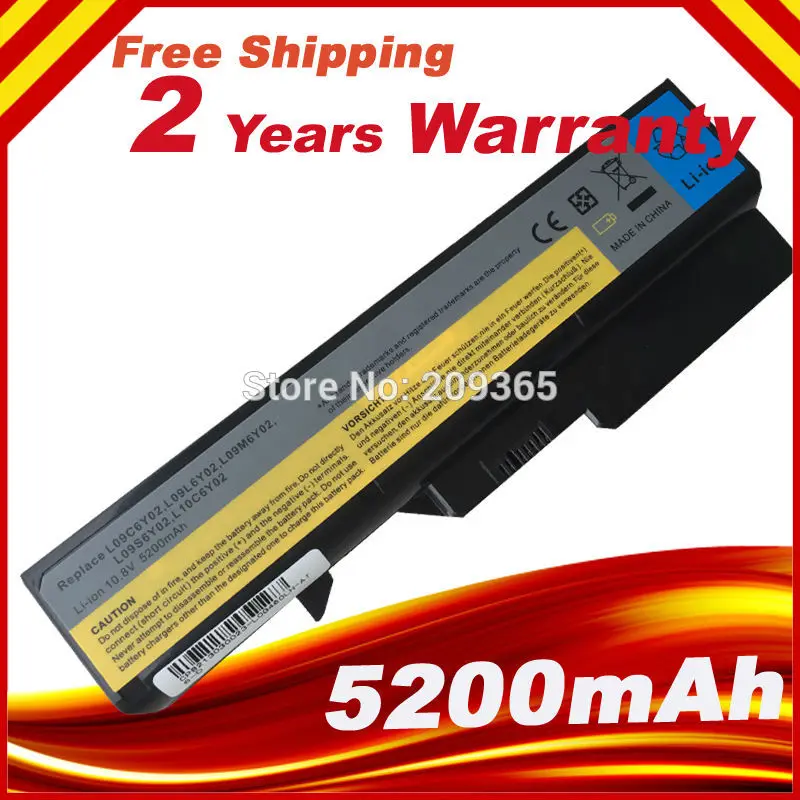 6 Celle Batteria Per La Batteria Lenovo Ideapad B470 Z370 G460 B570 B570E G560 V370 V470 Z460 Z560 Z465 L10P6Y22 Z570 Lo9S6Y02 Trasporto Libero